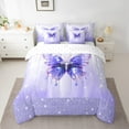 thumbnail image 2 of Castle Fairy Purple Crystal Butterfly 7-Piece Bedding Comforter Set for Girls Boys Teens,Abstract Gradient King Bedding Sets,Dreamy Princess Ultra Soft Bed Sheets,Microfiber Bedroom Decor, 2 of 8