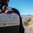 thumbnail image 6 of Large Hemp Backpack - Eco Friendly Unisex Rustic Bag Durable by Freakmandu (  White, Green, Blue ), 6 of 9