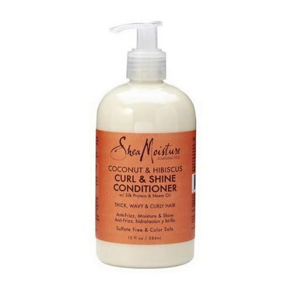 Shea Moisture Coconut and Hibiscus, Curl and Shine Hair Conditioner, 19.5 Oz