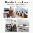 thumbnail image 4 of Silla de oficina amseatec ergonómica ajustable de cuero PU blanco, 4 of 7