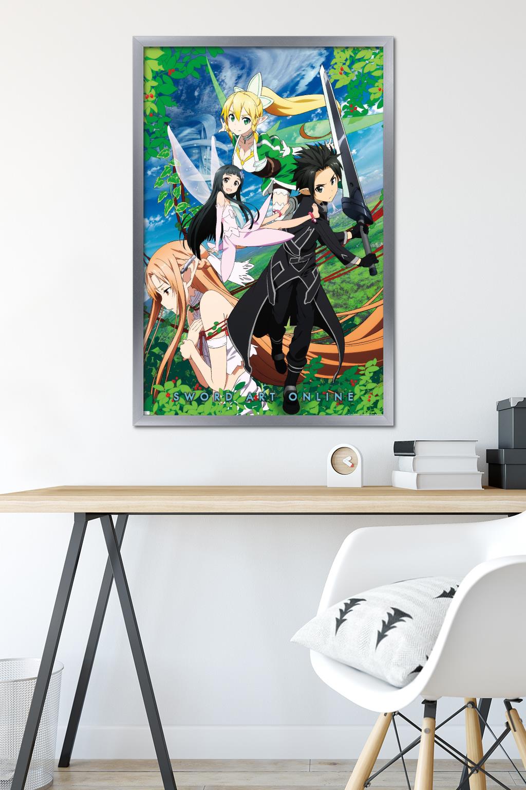 Sword Art Online - Key Art 3 Wall Poster, 22.375" x 34" Framed