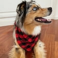 thumbnail image 4 of Wrapables Christmas Pet Triangle Bandana, Bib Scarves For Cats and Dogs (Set of 2), Large, Buffalo Plaid, 4 of 6