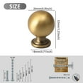 thumbnail image 3 of 9 Pack Antique Brass Handles and Knobs Round Solid Vintage Antique Brass Finish Kitchen Cabinet Knobs,Ball Cabinet knobs, 3 of 7