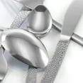 thumbnail image 4 of MegaChef Baily 20 Piece Flatware Utensil Set, Stainless Steel Silverware Metal Service for 4 in Silver, 4 of 7