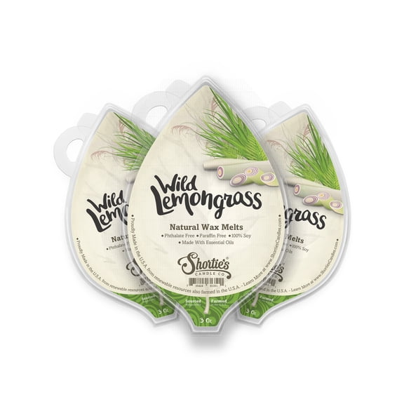 Wild Lemongrass Soy Wax Melts 3 Pack - All Natural   Essential Oils   Phthalate Free