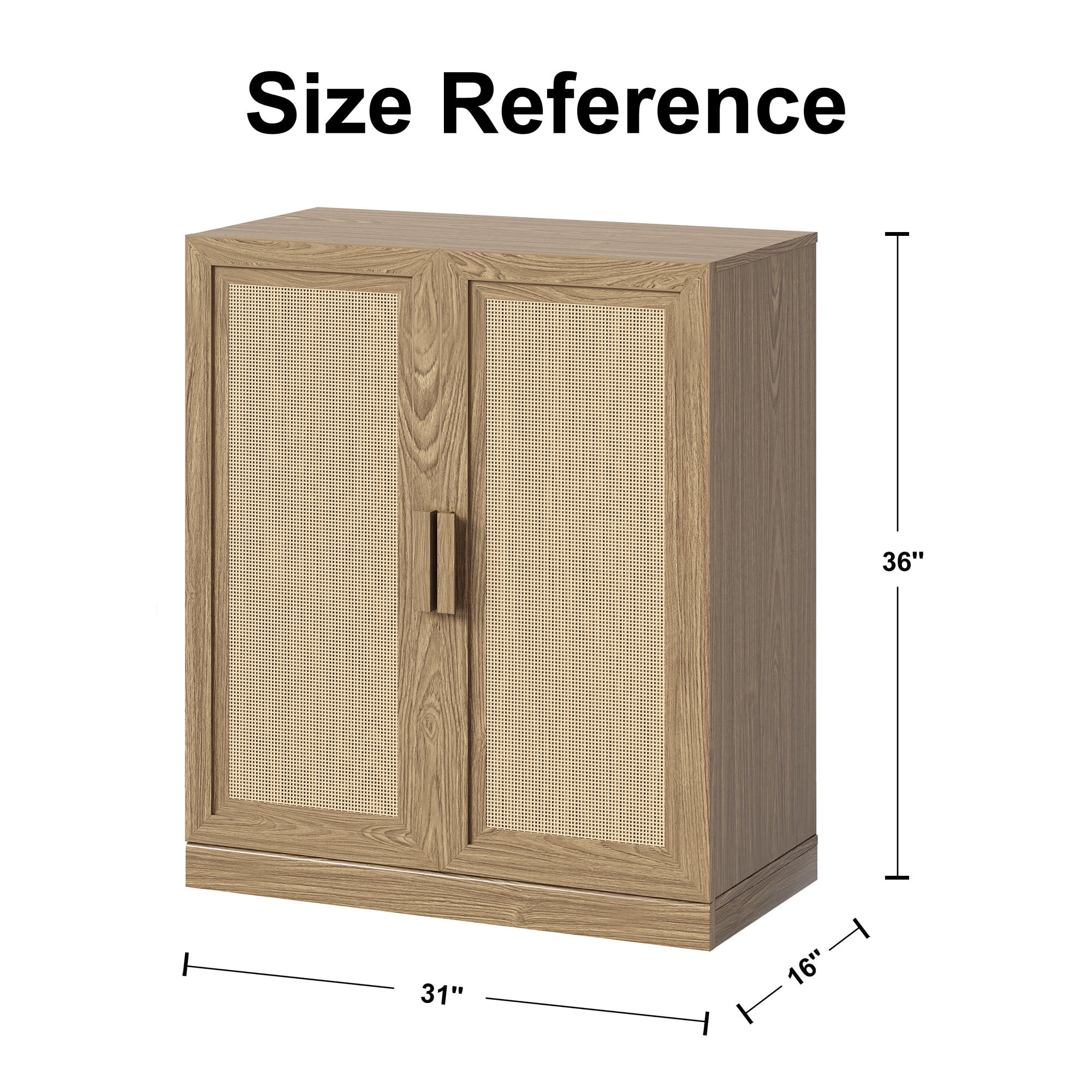 MAYEERTY Entryway Storage Cabinet Wood Accent Cabinet for Living Room,Brown