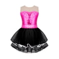 thumbnail image 1 of CHICTRY Girls Ballerina Dance Dress Outfit Bronzing Cloth Mesh Tutu Skirted Leotard Ballet Dance Costume Hot Pink 6, 1 of 5