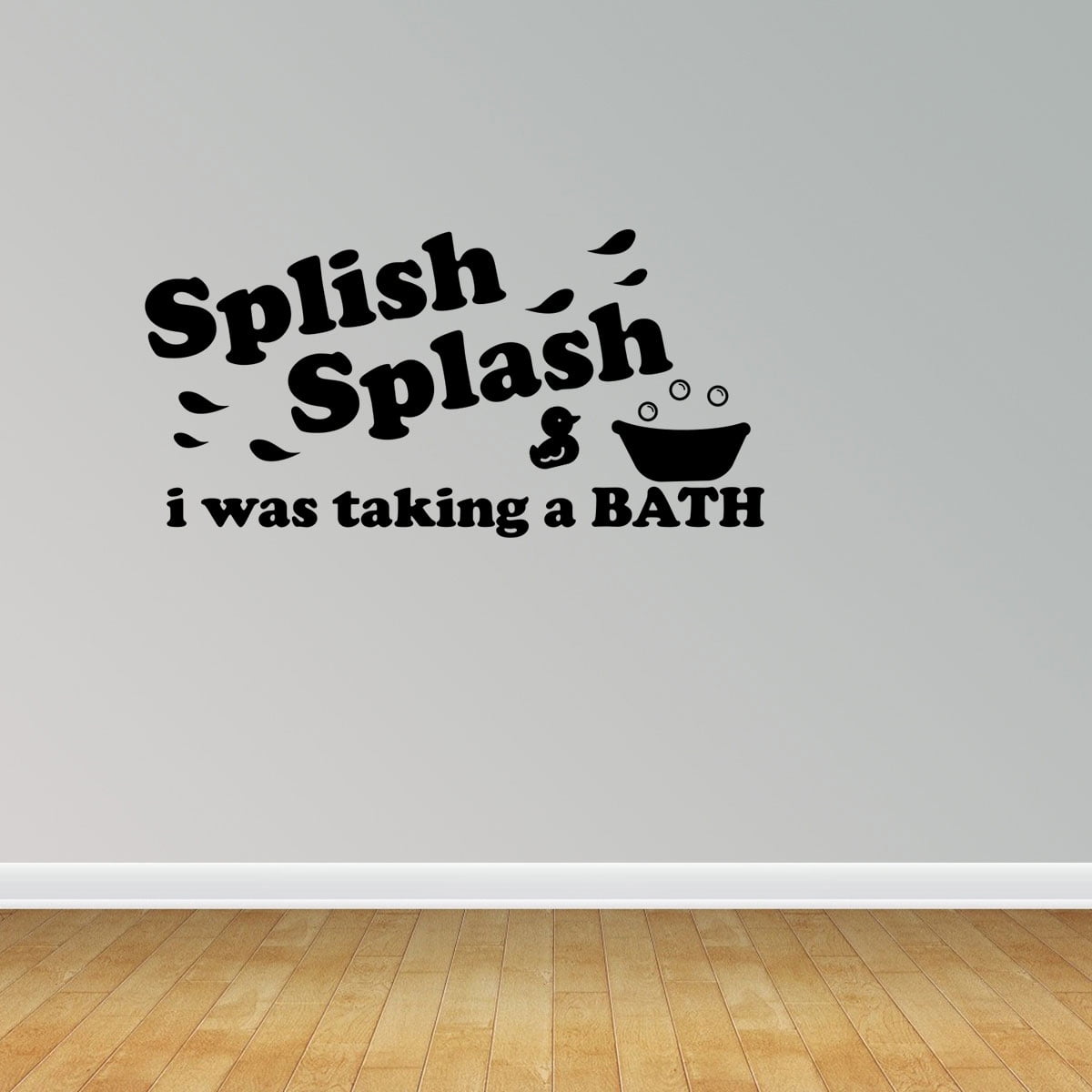 Splish Splash Taking A Bath Bathroom Quote Vinyl Wall Decals Vinyl Decals Duck Decal PC124L