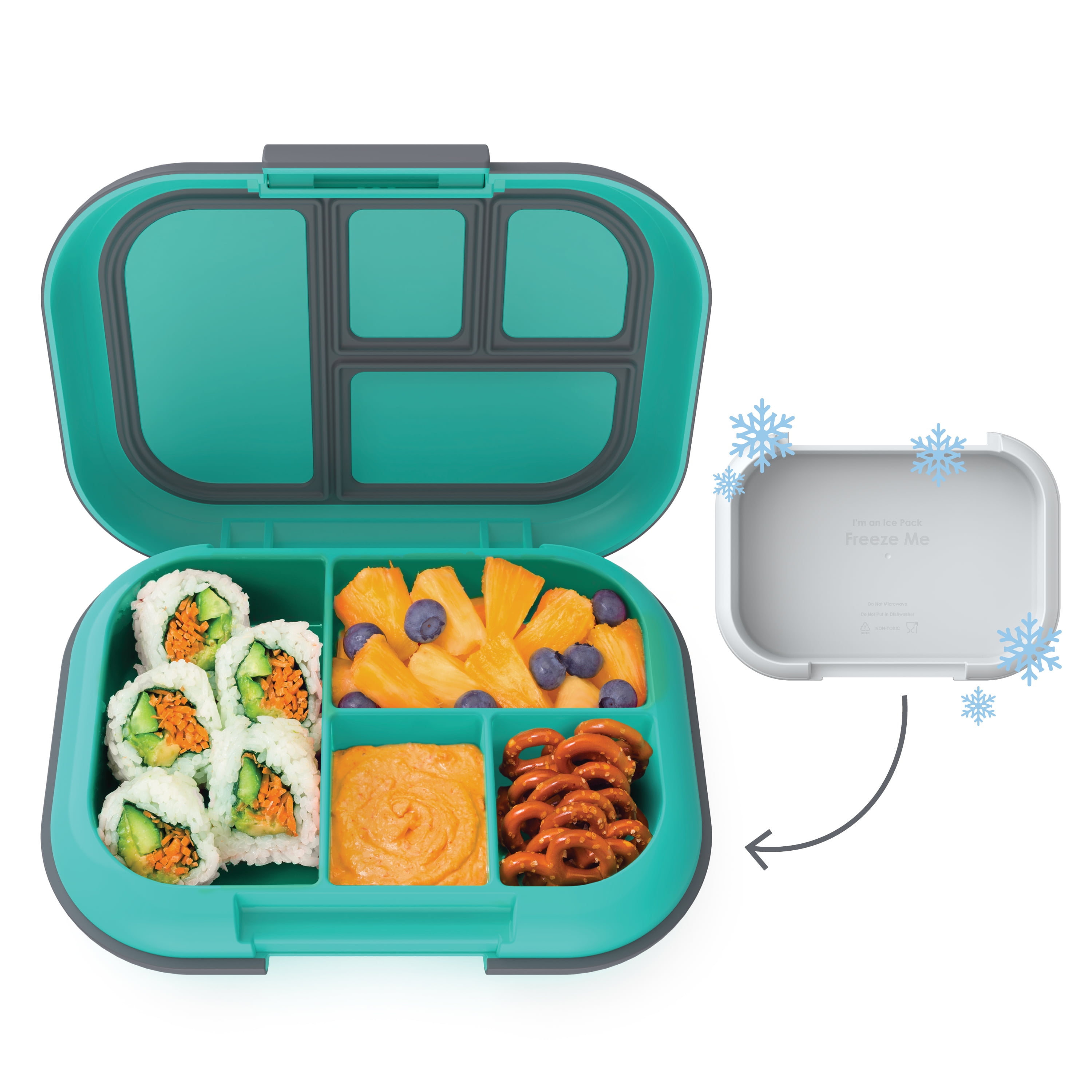Bentgo Chill BentoStyle Kids Lunch Box Removable Ice Pack Aqua