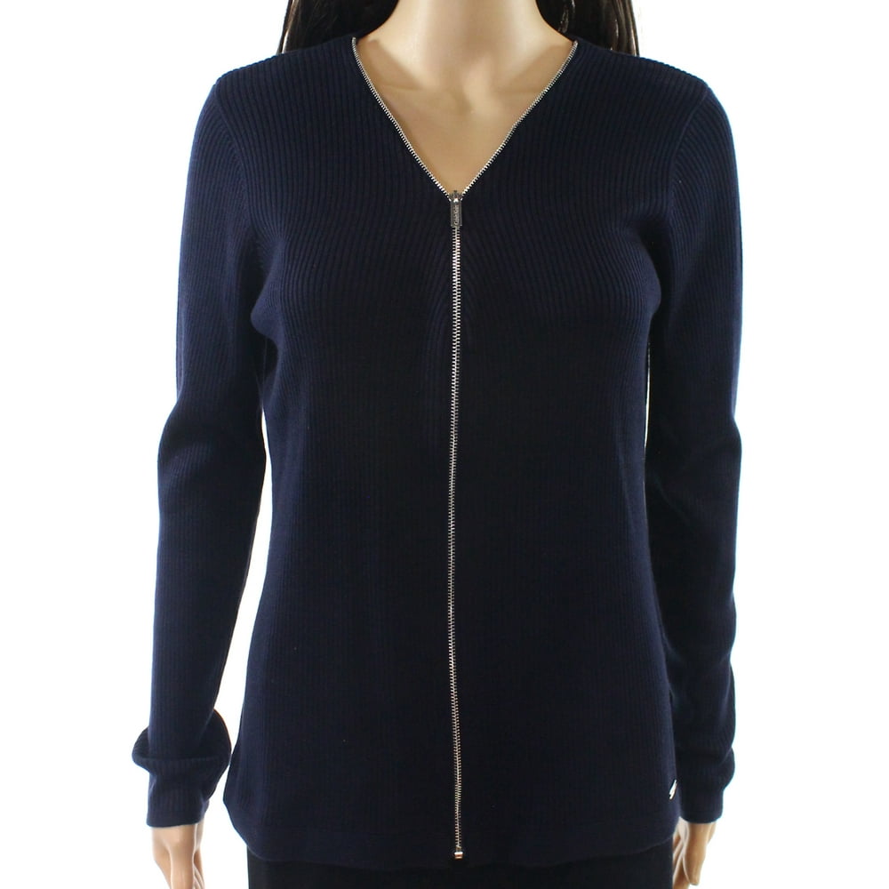Calvin Klein Calvin Klein NEW Blue Womens Size Medium M Full Zip