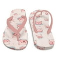 thumbnail image 7 of Psesaysky Pink Cartoon Piglet Print Flip Flops Girls Sandals Boys Unisex Summer Beach Non Slip Little/Big Kid Outdoor & Intdoor Size 11, 7 of 7