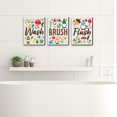 thumbnail image 2 of Big Dot of Happiness Garden Gnomes - Forest Gnome Kids Bathroom Rules Wall Art - 7.5 x 10 inches - Set of 3 Signs - Wash, Brush, Flush, 2 of 8