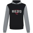 thumbnail image 2 of Men's Levelwear Black Cincinnati Reds Throwback Carve Ultimate Hoodie, 2 of 3