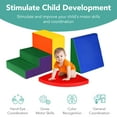 thumbnail image 5 of Best Choice Products 4-Piece Kids Climb & Crawl Soft Foam Block Playset Structures for Child Development - Multicolor, 5 of 7