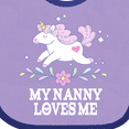 thumbnail image 4 of Inktastic My Nanny Loves Me Girl Unicorn Girls Baby Bib, 4 of 4