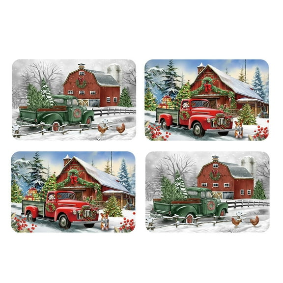 Briarwood Lane Winter Trucks Placemat (4-pack)