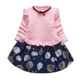thumbnail image 2 of Soldes d'Hiver! PEZHADA Robes d'Invité de Mariage Automne, Robe Fille Tout-Petit, Robe Princesse à Nœud Froncé pour Bébés Filles, 2 of 5
