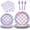 Iridescent Purple, variant on Birthday Party Supplies Purple Checkered Paper Plates Napkins Holographic Party Tableware Set Sparkle Tableware for Birthday Baby Shower Bachelorette Decoration