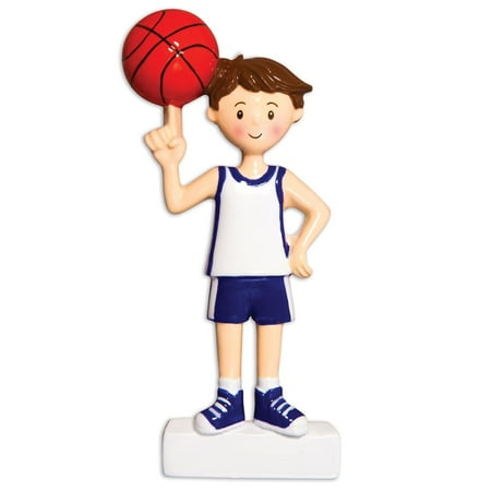 Football Player Ornament - Sports Boy BASKETBALL Player Personalized Christmas Ornament DO-IT-YOURSELF