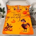 thumbnail image 2 of Feelyou Happy Thanksgiving Teens Twin Sheet Sets, Rustic Turkey Bedding, 3pcs, 2 of 7