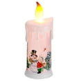 thumbnail image 1 of Lámpara De Vela De Simulación Con Patrones De Muñeco De Nieve / Papá Noel Modelado De Simulación Eléctrica Luz De Vela Atmósfera Alimentada Por Batería Lámpara Led Para Festival De Navidad Advancent HA027483-01, 1 of 7