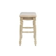 thumbnail image 4 of Linon Marino 25" Upholstered Backless Counter Stool in White Wash Rubberwood, 4 of 8
