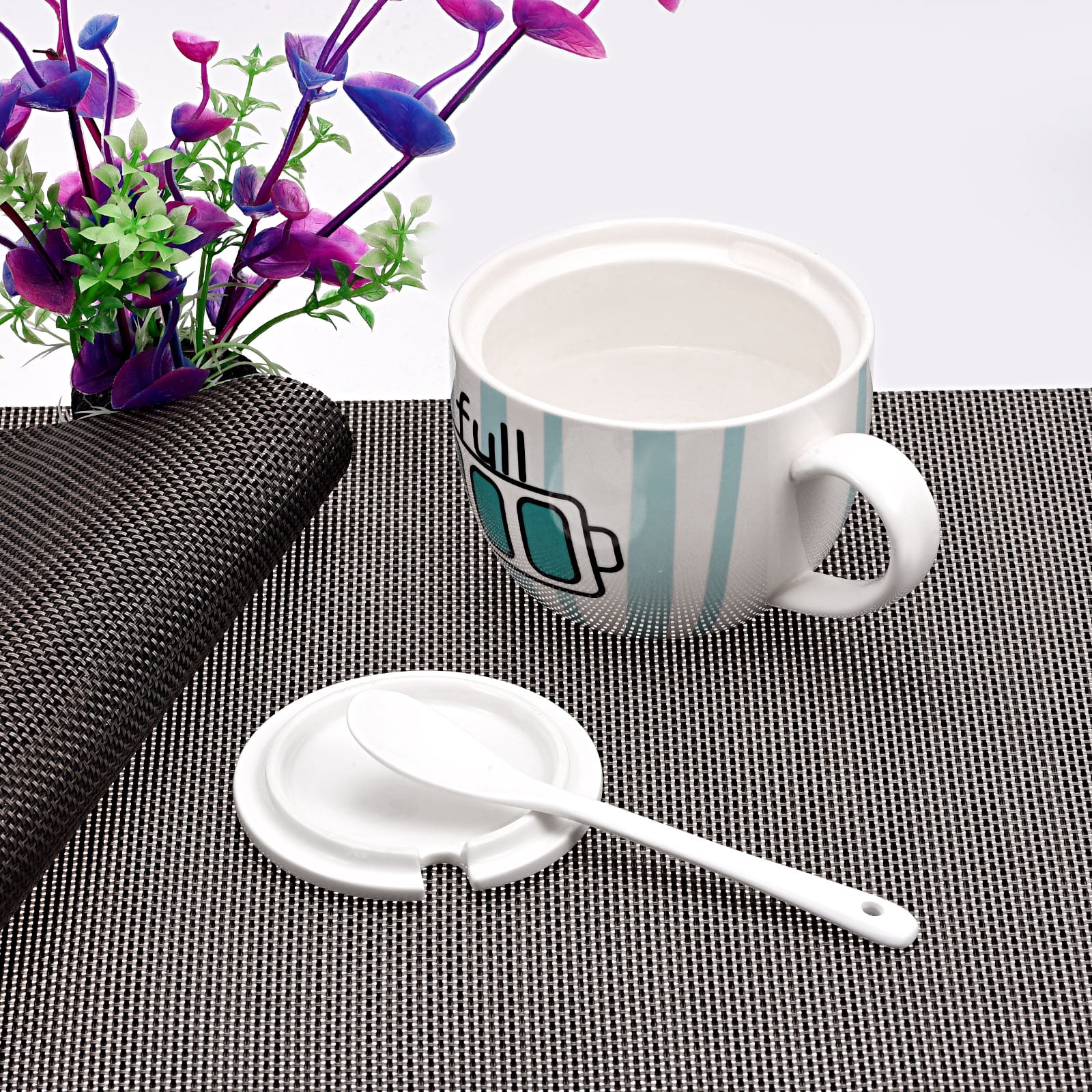 Unique Bargains Durable PVC Washable Woven Place Mat for Dining Tables and Home Use Brown
