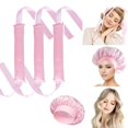 thumbnail image 1 of Rizadores de pelo sin calor con varillas de satén y gorro para dormir para un uso cómodo durante la noche., 1 of 5