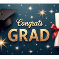 thumbnail image 4 of Graduation Party Supplies Congrats Grad Banner Backdrop Background with Balloons and Confetti Decorations for Graduation Ceremony Celebration Classroom Event, 4 of 4