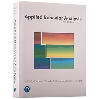 John Cooper, Applied Behavior Analysis, ISBN 9780134752556