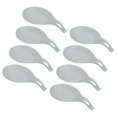 thumbnail image 1 of Silicona Cuchara Descanso, 7.68 x 3.74 Calor Resistente Cocina Utensilio Soporte Espátula Cucharón Descanso para Mostrador Estufa Tapa, Claro Gris 8uds, 1 of 6