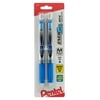 Pentel EnerGel RTX Retractable Liquid Gel Pen, (0.7mm) Metal Tip, Medium Line, Blue 2-Pk