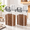 Grey-3L 2Pack, variant on Pale Green-5L Storage Container, Dry Goods Dispenser for Travel and Pantry Organization