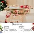 thumbnail image 3 of Jessy Home 3 Piece King Christmas Comforter Set Christmas Quilt Snowman Deer Xmas Bedding Set Microfiber Patchwork Bedspread Christmas Gifts, 3 of 10