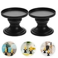 thumbnail image 4 of NIAIZEK Set of 2 Black Metal Pillar Candle Holders for Home Decor, Stylish Candlestick Holders 3.15x2.76x2.56 inches, 4 of 7