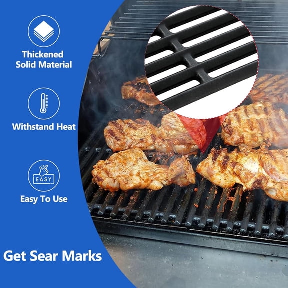 463242516 Grill Grates Replacement Parts for Charbroil Tru Infrared 3 Burner Gas Grill Parts 463355220 463242515 463367016 Grates G474-0017-W2 G466-0025-W1A Char-Broil 17 inch Cast Iron Cooking Grids