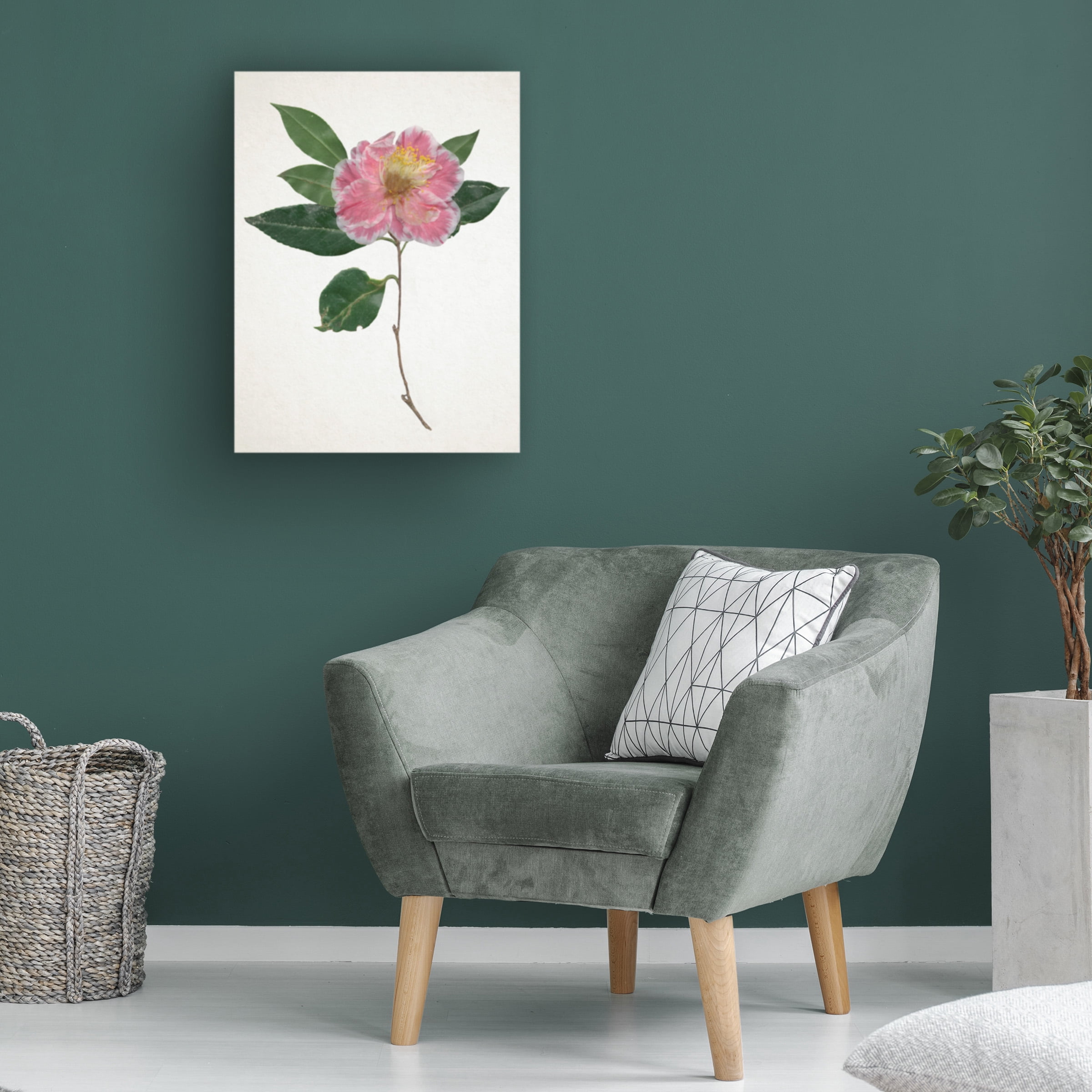 Annie Warren 'Pressed Camellia I' Canvas Art