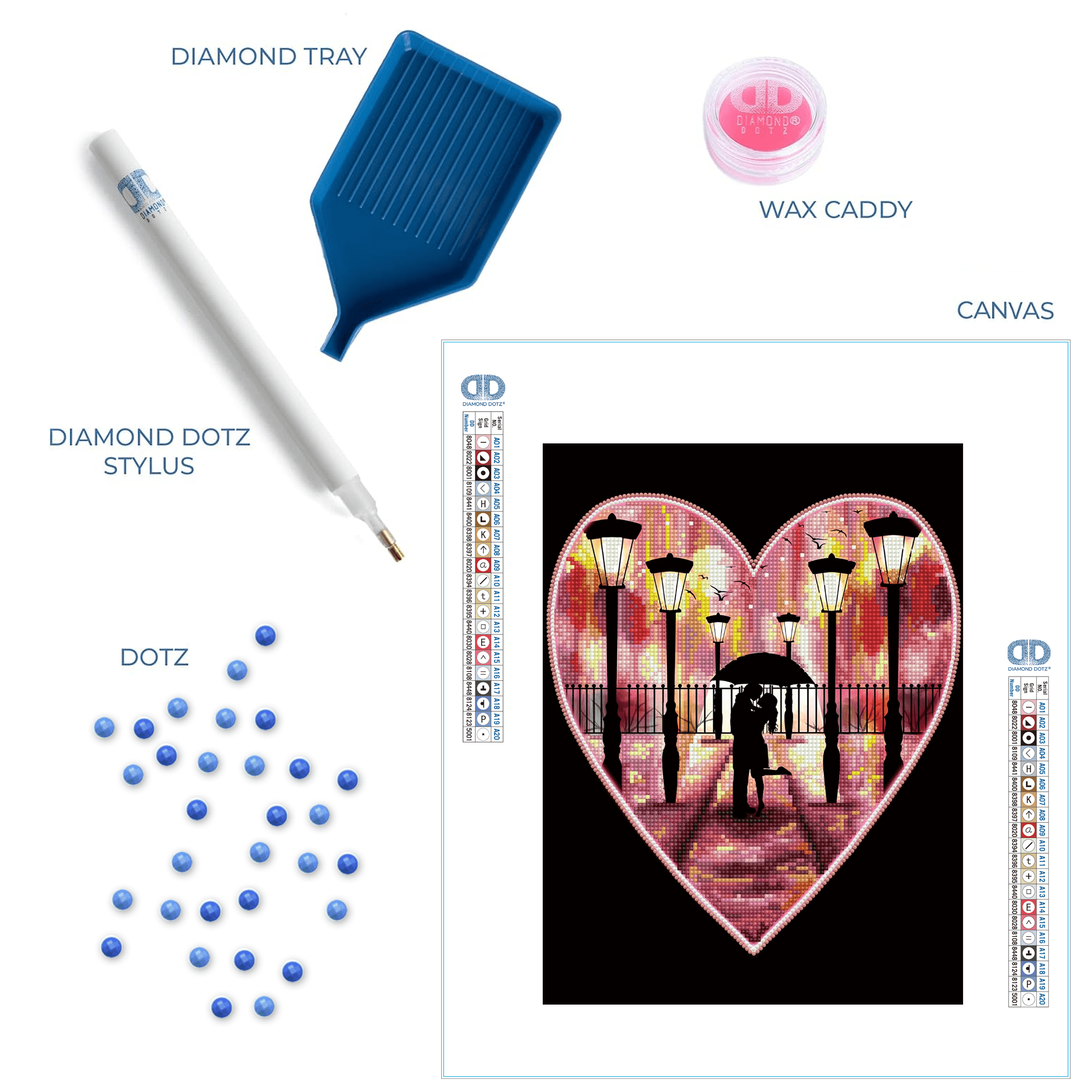 Diamond Dotz In Love Heart Diamond Painting Kit - 15.8" x 11.8"