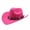 18# Hot Pink, variant on Womens Western Cowboy Hats Studded Pinched Western Cowgirl Hats Wide Brim Fedoras Hat with Belt Buckle Navy One Size