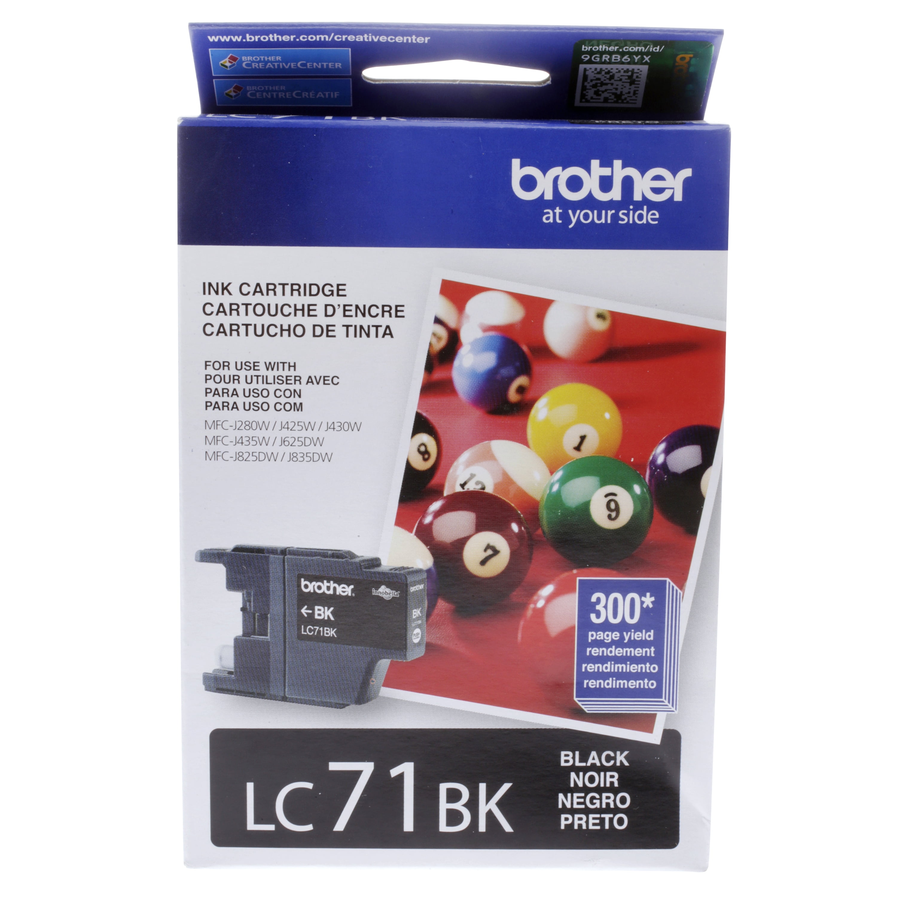 Brother Genuine High Yield Black Ink Cartridge, LC71BKW, Replacement