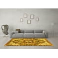 thumbnail image 3 of Ahgly Company Machine Washable Indoor Rectangle Abstract Yellow Modern Area Rugs, 2' x 4', 3 of 4
