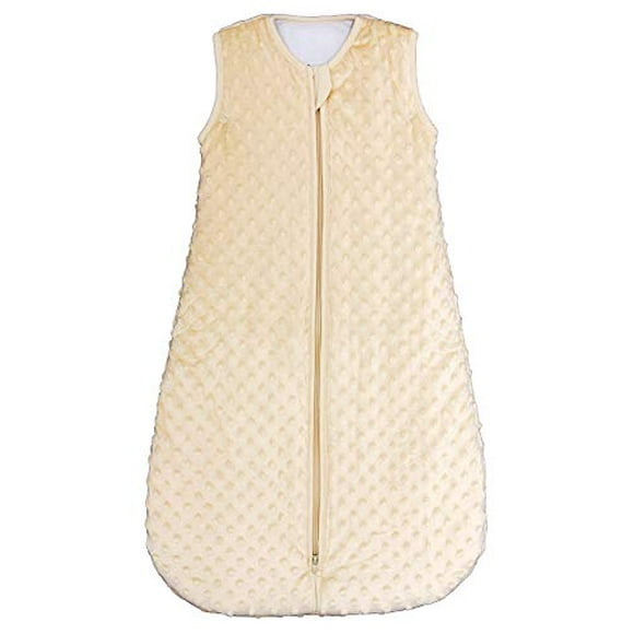 BABYINABAG Very Warm, 2.5 Tog Quilted Winter Model Baby Sleeping Bag and Sack, Plush Minky Dot for Infants and Toddlers Medium 10 - 24 mos