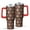 Brown Christmas Snowflake, variant on Brown Christmas Pattern Tumbler with Handle and Lid,40oz Double Wall Vacuum Insulated Tumbler,Cups Gift for Women and Men