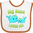 thumbnail image 3 of Inktastic My Aunt Loves Me Cute Narwhal Boys or Girls Baby Bib, 3 of 4