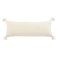 thumbnail image 5 of Laddha Home Designs Hand Stitched Striped Cotton Lumbar Pillow Cover - 36" - White and Red, 5 of 8