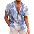 thumbnail image 2 of Camisas hawaianas para hombre, camisas casuales de manga corta con botones y estampado 3D, blusas de playa tropicales para hombre, camisa de manga corta para hombre, 2 of 5