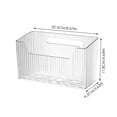 thumbnail image 4 of Hbdhejl Wall Mounted Storage Organizer Shower Storage Stackable Clear Plastic Makeup Storage Sticky Hanging Container, 4 of 8