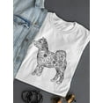 thumbnail image 3 of Akita Dog With Ethnic Texture T-Shirt Women -Image by Shutterstock, Female Medium, 3 of 4