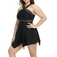 thumbnail image 2 of Aunavey Plus Size Two Piece Swim Dress with Boyshorts for Women Mesh Tankini Swimsuits Flowy Bathing Suits, 2 of 8