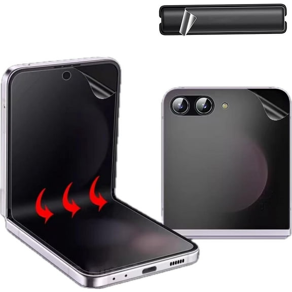 3 Pack Privacy Screen Protector for Samsung Galaxy Z Flip 5,Anti-Peep Anti-spy Outside   Inside   Side Protector Film